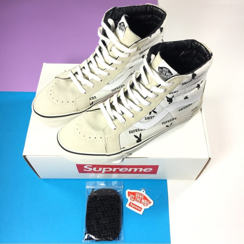 Supreme Playboy Vans Sk8-Hi Spring/Summer 2014 Mens 10 Skateboard Sneaker Shoe